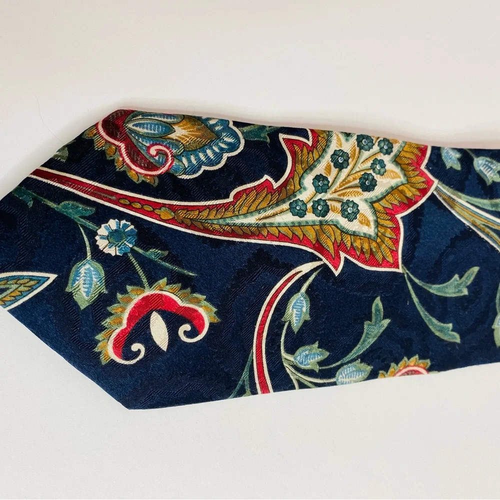 Boss Long Floral Colorz Silk 60” Multi Color Match Any Suit or Blazer